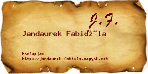 Jandaurek Fabióla névjegykártya
